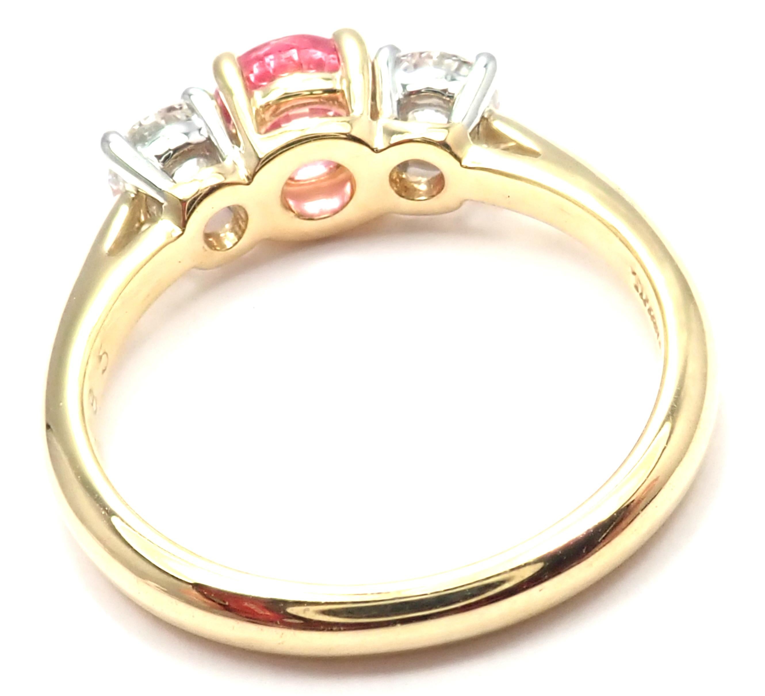 pink diamond yellow gold ring