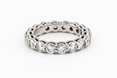 Tiffany & Co. Diamond Platinum 3.7mm Shared Setting Band Size 6
