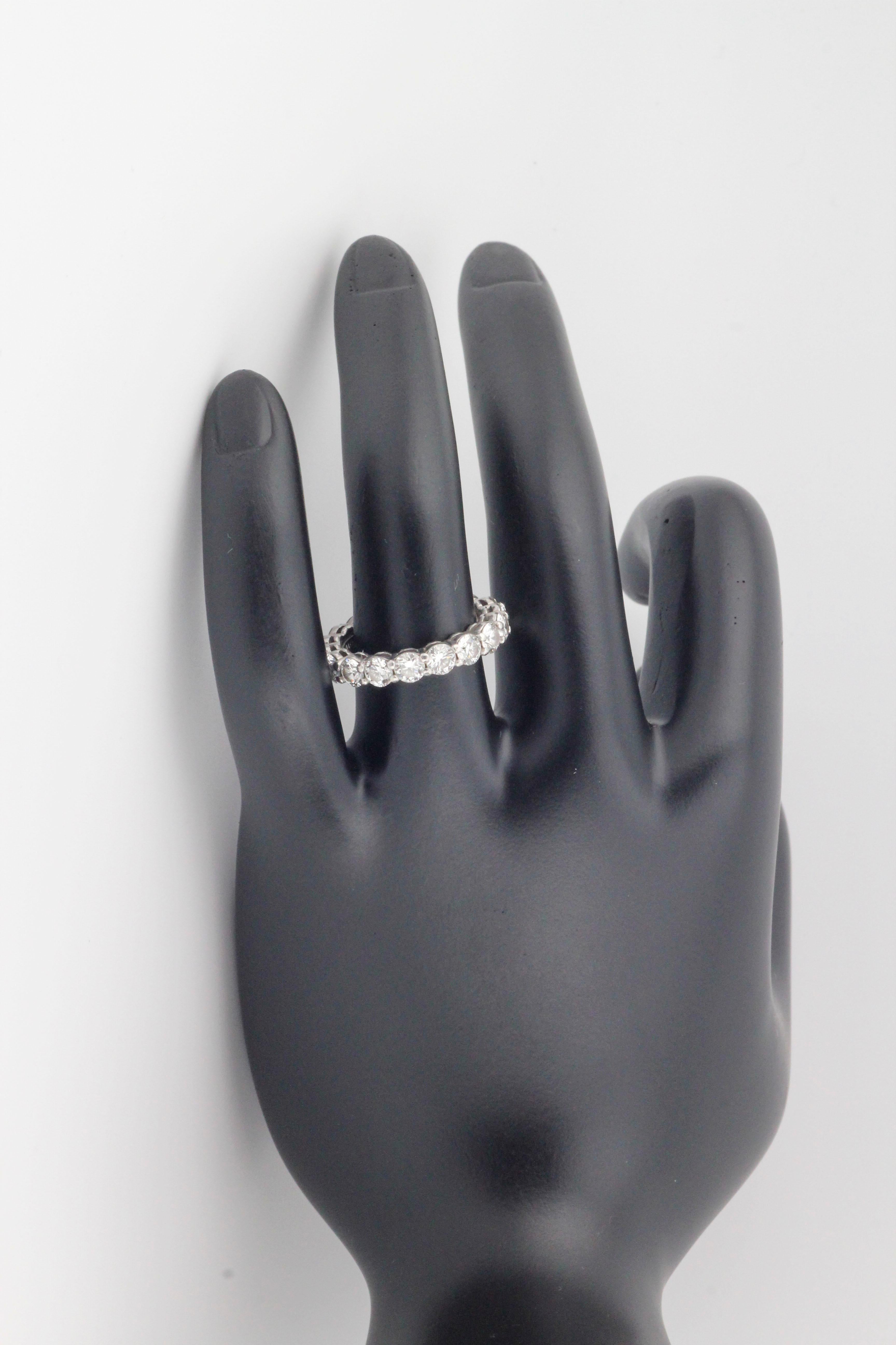 Tiffany & Co. Bague à monture partagée en platine et diamants de 3,7 mm, taille 6 en vente 4