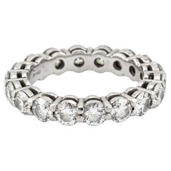 Tiffany & Co. Bague à monture partagée en platine et diamants de 3,7 mm, taille 6