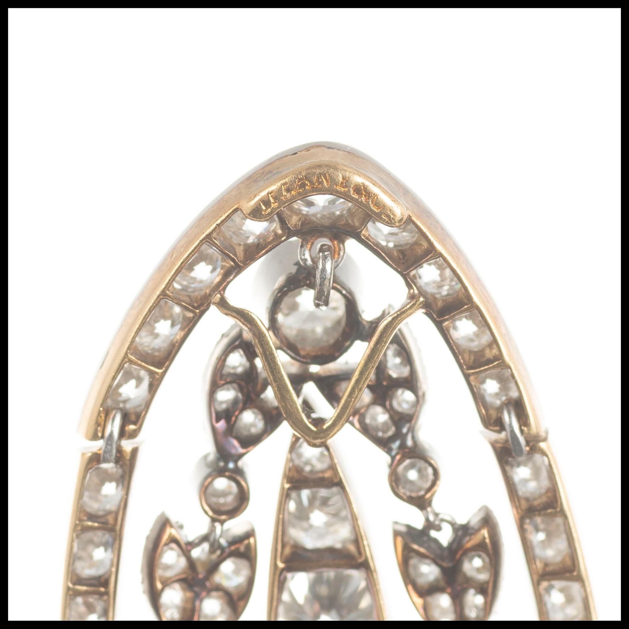 Tiffany & Co. Diamant-Brosche aus Platin mit Diamant-Anhänger Damen im Angebot