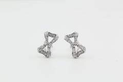 Tiffany & Co. Diamond Platinum Bow Earrings
