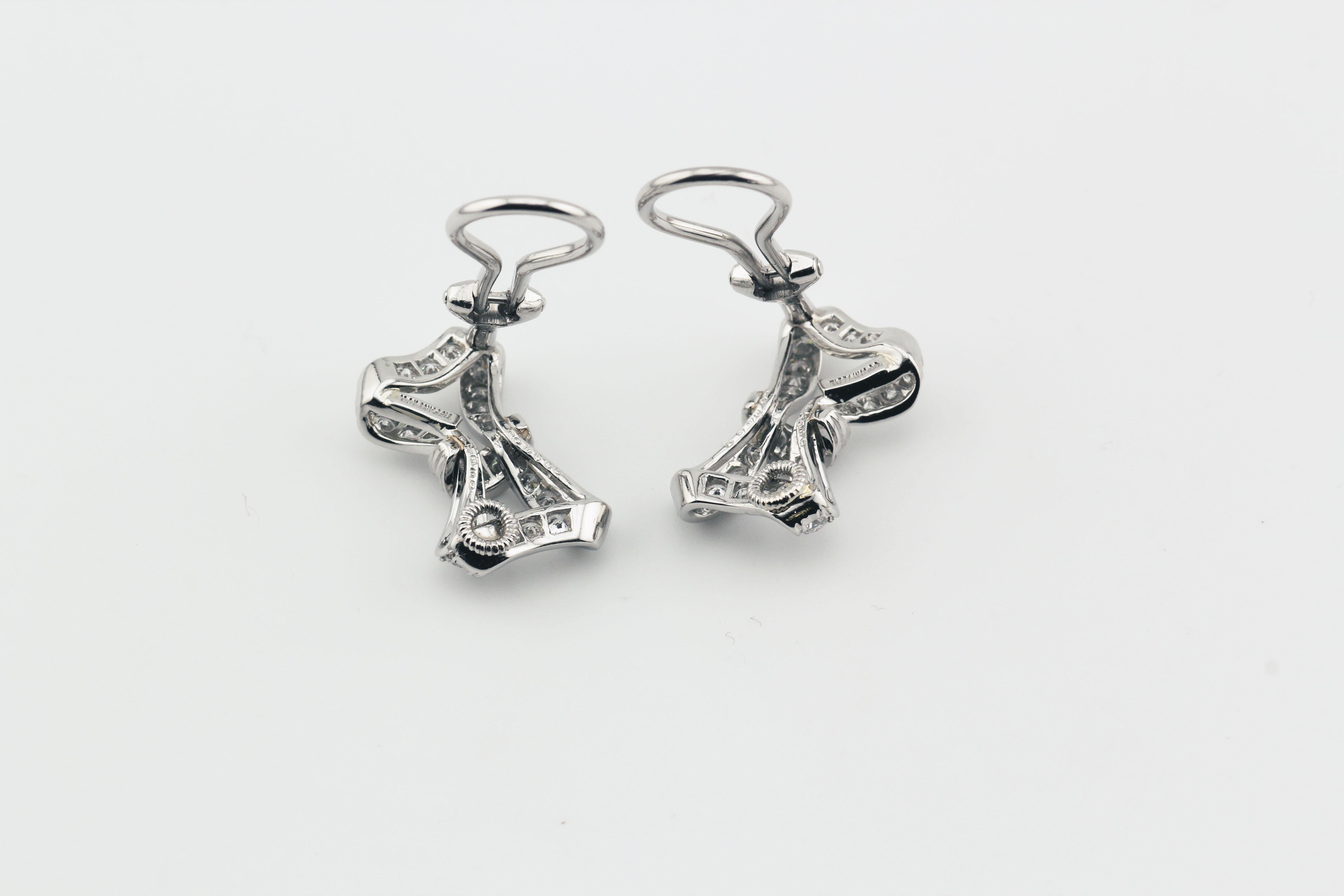 Women's Tiffany & Co. Diamond Platinum Bow Earrings