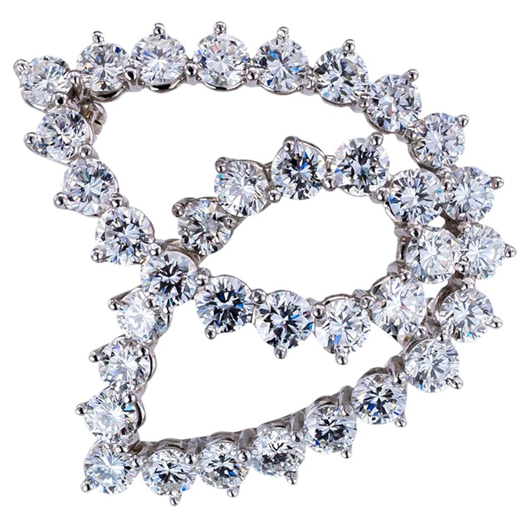 Tiffany & Co. Diamond Platinum Brooch For Sale