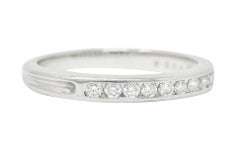 Tiffany & Co. Diamond Platinum Channel Band Ring