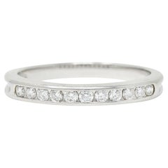 Tiffany & Co. Diamond Platinum Channel Band Ring