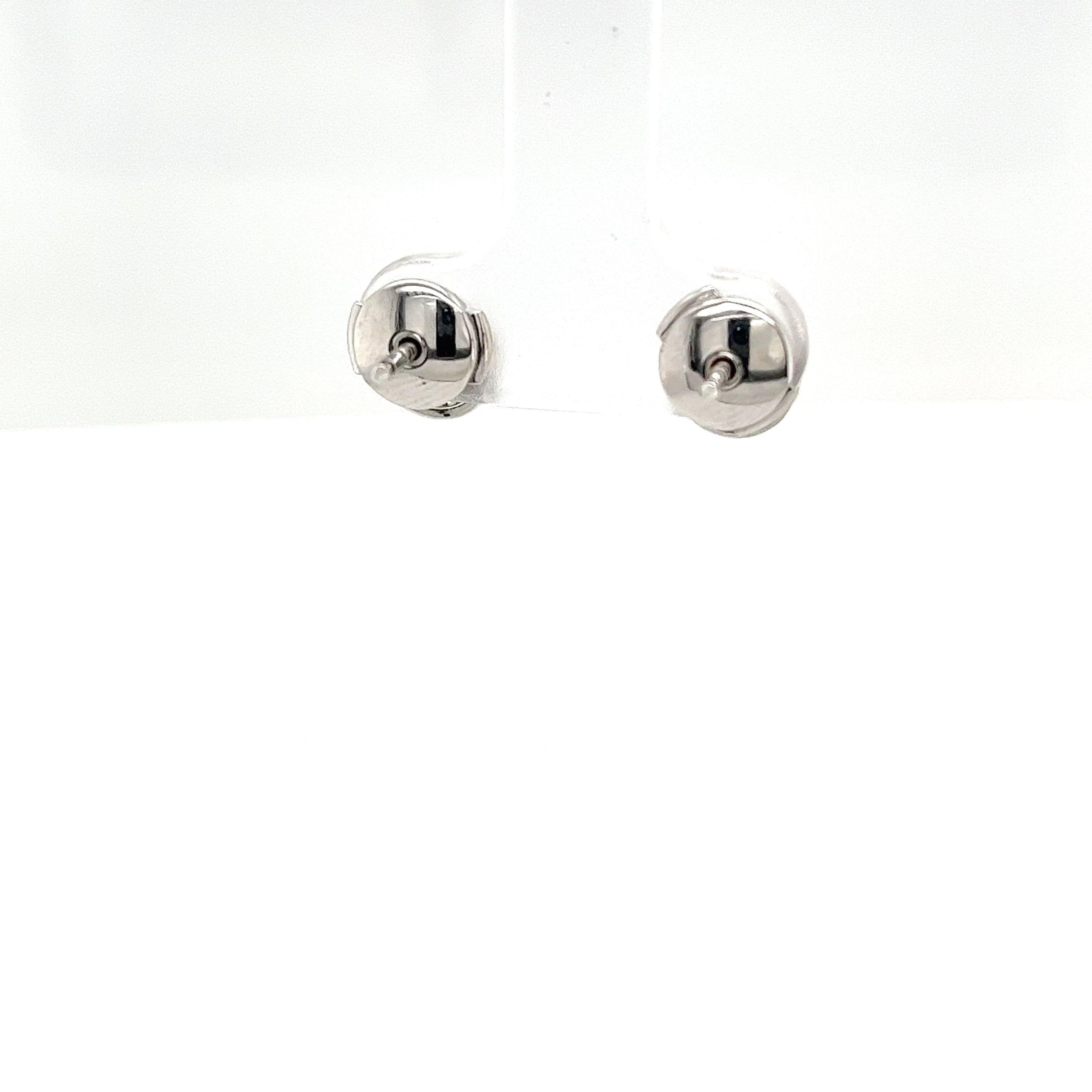 Tiffany & Co. Clous d'oreilles cercles en platine sertis de diamants en vente 1