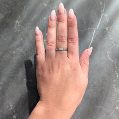 Tiffany & Co. Diamond Platinum Contemporary Logo Band Ring