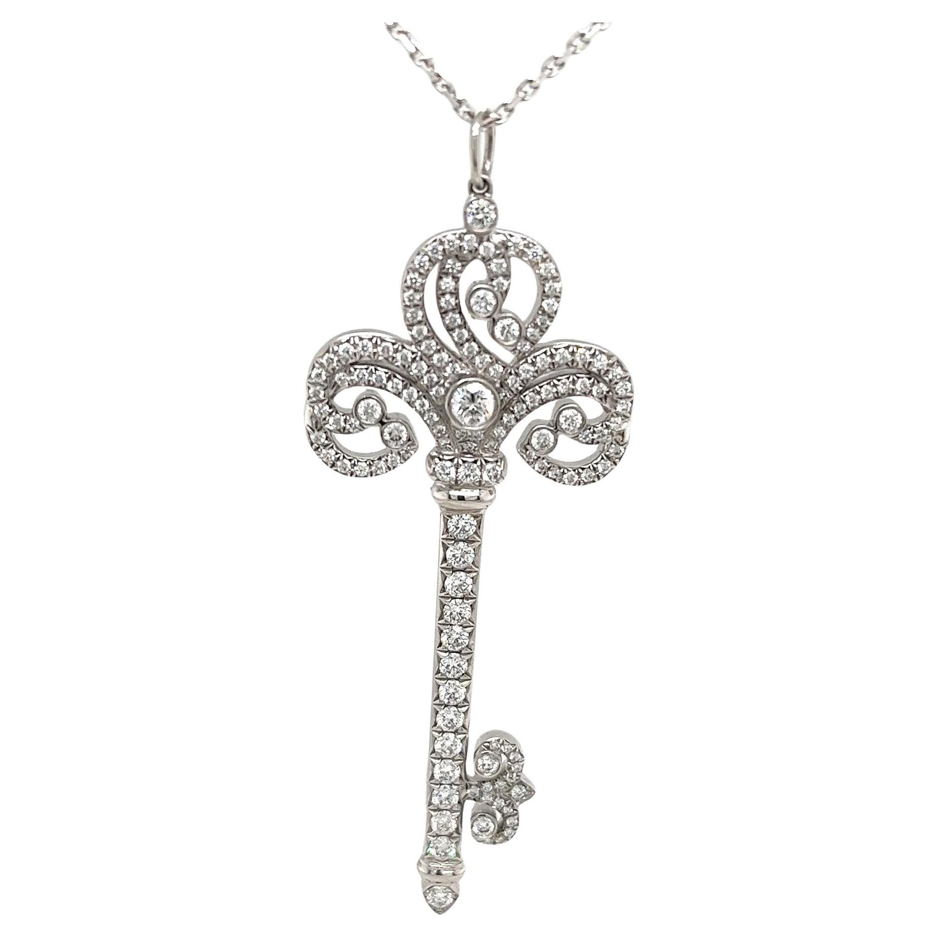 Tiffany & Co Diamant Platin Diamant Platin Diamant Enchant Heart Schlüsselanhänger