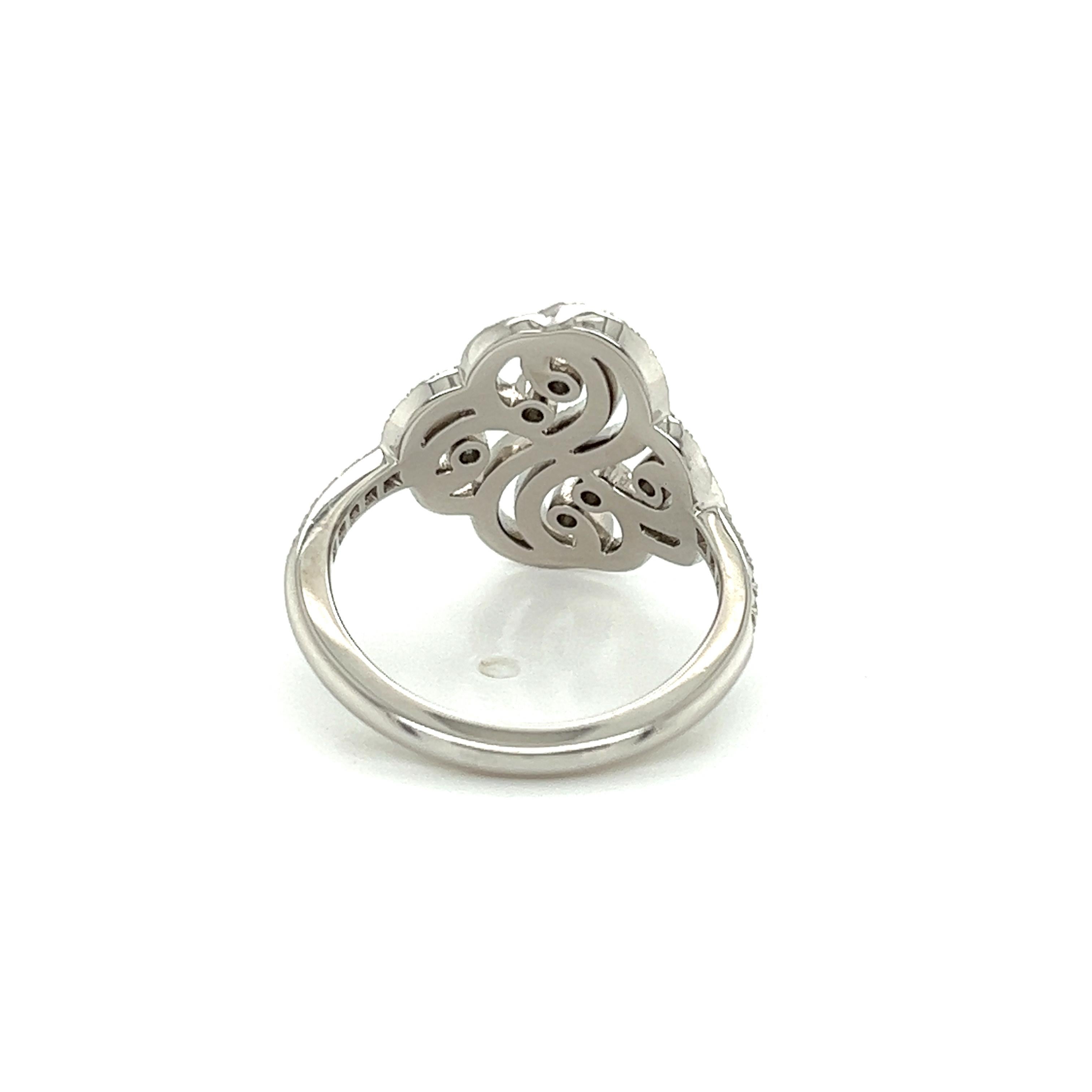 Tiffany & Co. Diamond Platinum Double Heart Enchant Ring 1