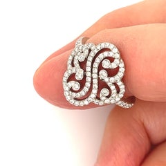 Tiffany & Co. Diamond Platinum Double Heart Enchant Ring