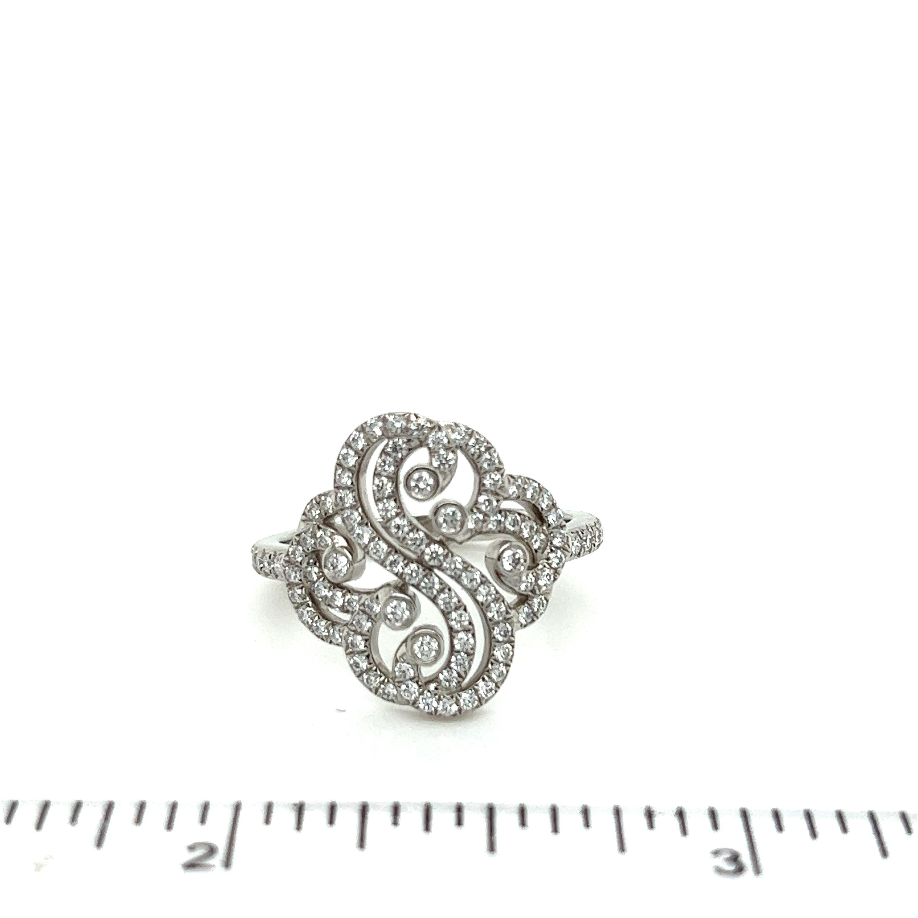 Tiffany & Co. Diamond Platinum Double Heart Enchant Ring In Excellent Condition In Boca Raton, FL