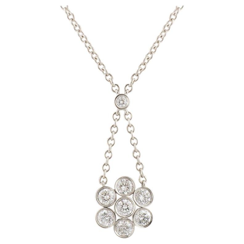 Tiffany & Co. Diamond Platinum Enchant Flower Pendant .75 Carat