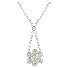 Tiffany & Co. Diamond Platinum Enchant Flower Pendant .75 Carat