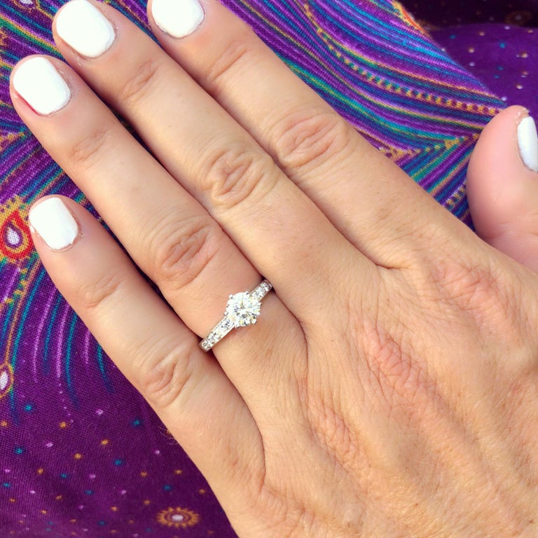 Tiffany and Co. Diamond Platinum Engagement Ring at 1stDibs tiffany engagement rings