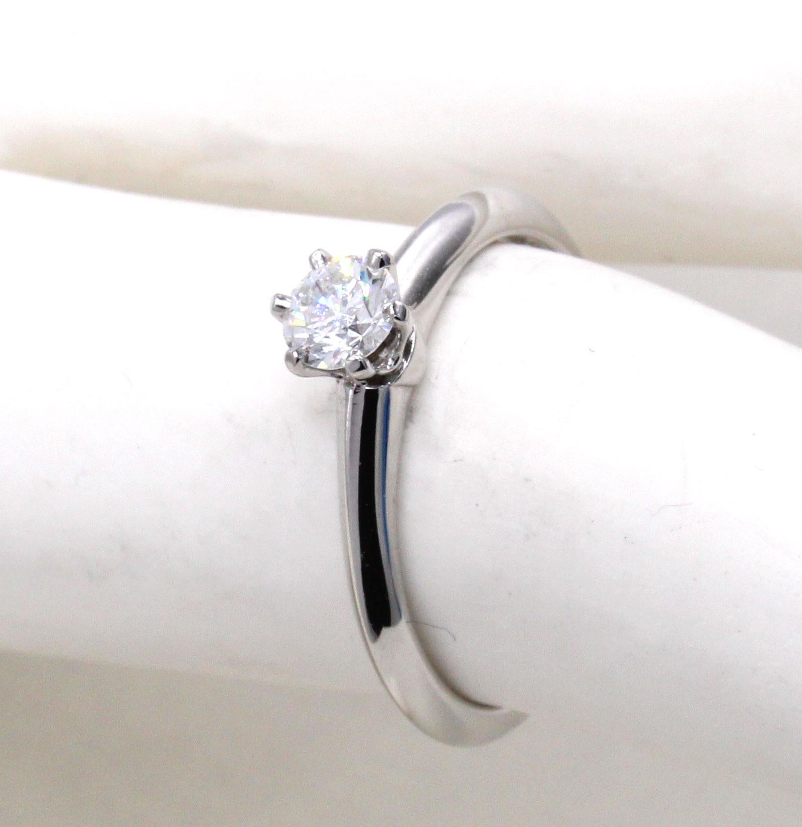 Tiffany & Co. Diamant-Platin-Verlobungsring im Zustand „Hervorragend“ im Angebot in New York, NY