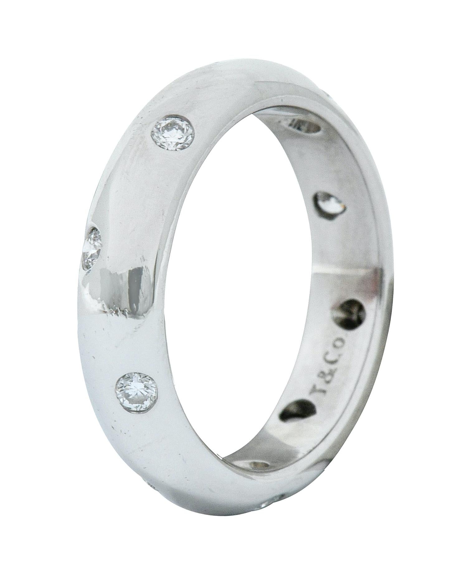 Contemporary Tiffany & Co. Diamond Platinum Etoile Band Ring