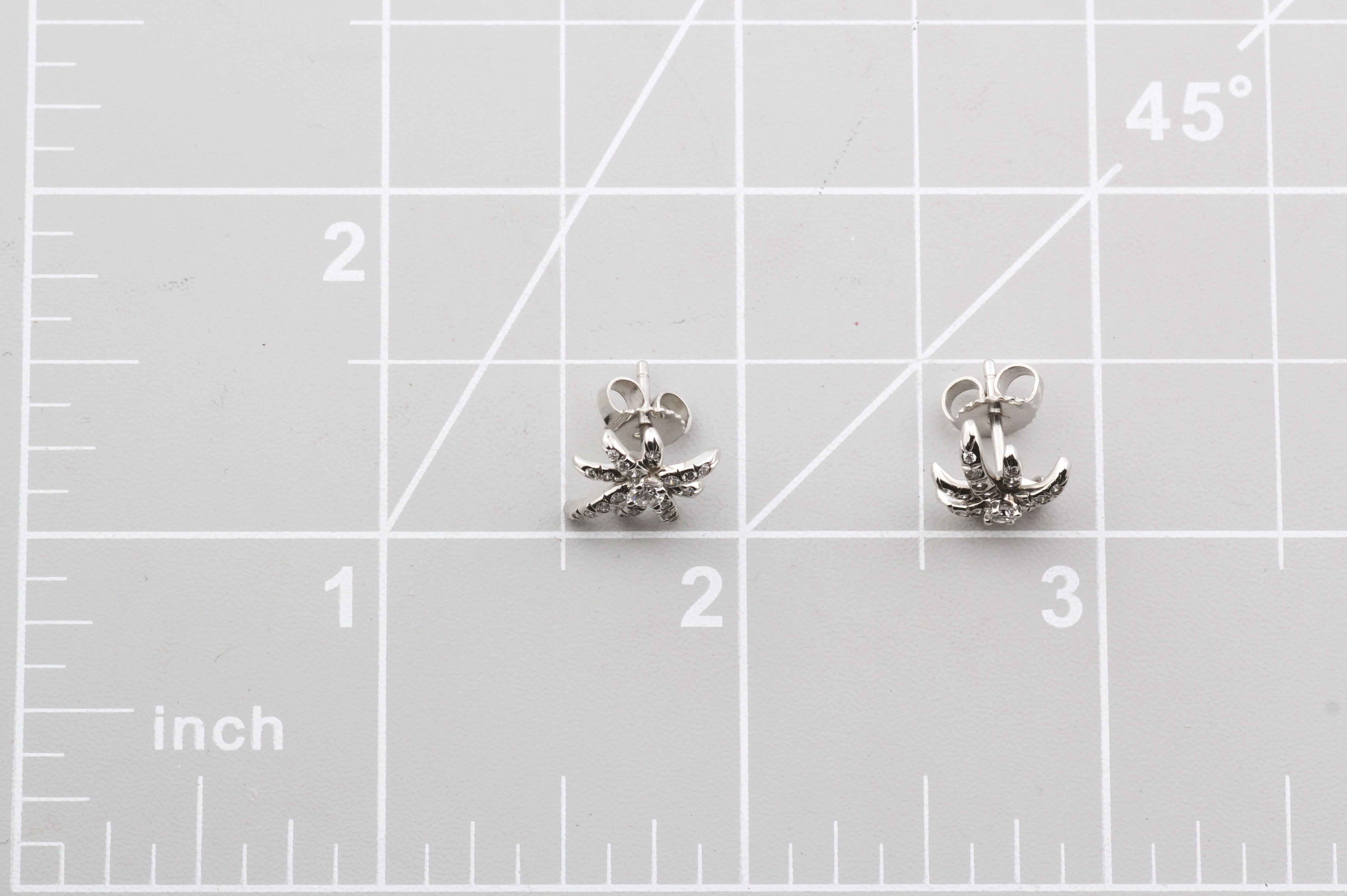 Tiffany & Co. Diamond Platinum Fireworks Stud Earrings For Sale 1