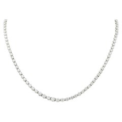 Tiffany & Co. Diamond Platinum Floral Victoria Graduated Line Riviera Necklace