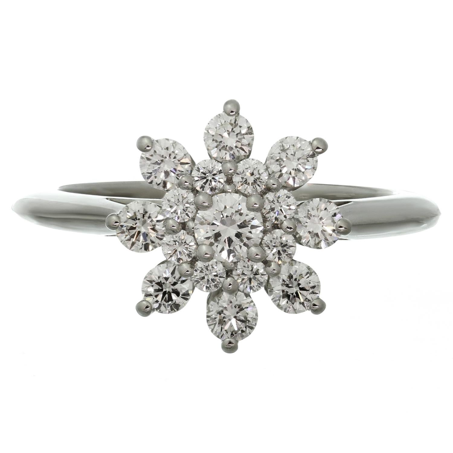 flower design diamond ring