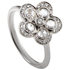 Tiffany & Co. Diamond Platinum Flower Ring