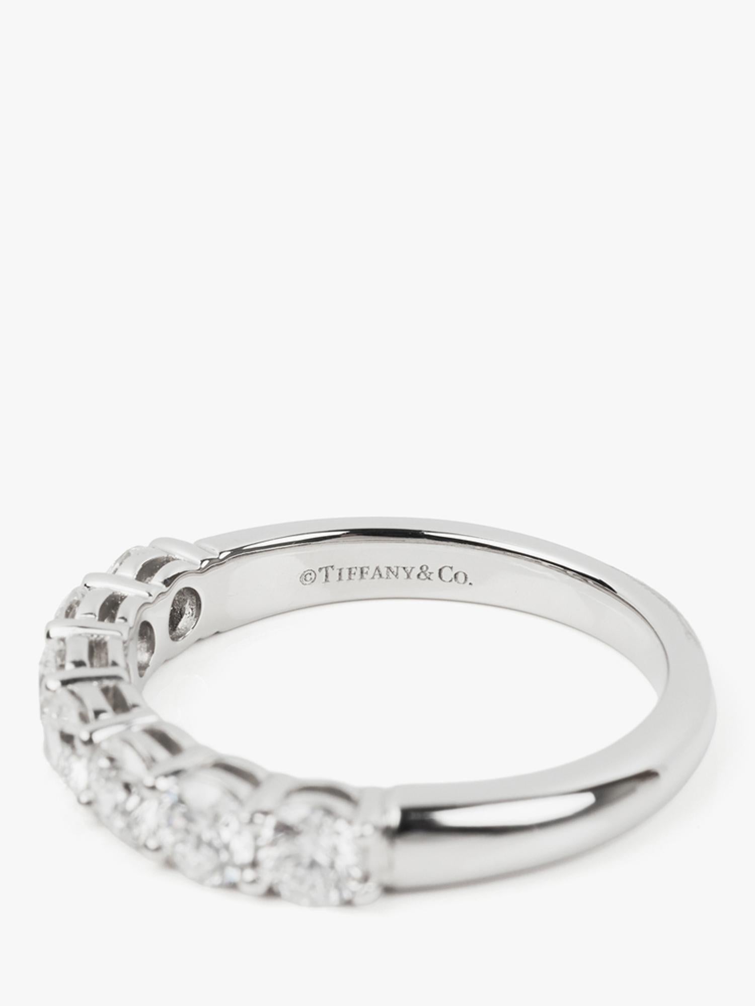 Tiffany & Co. Diamant Platin Forever Halbdiamantring im Zustand „Gut“ im Angebot in Bishop's Stortford, Hertfordshire