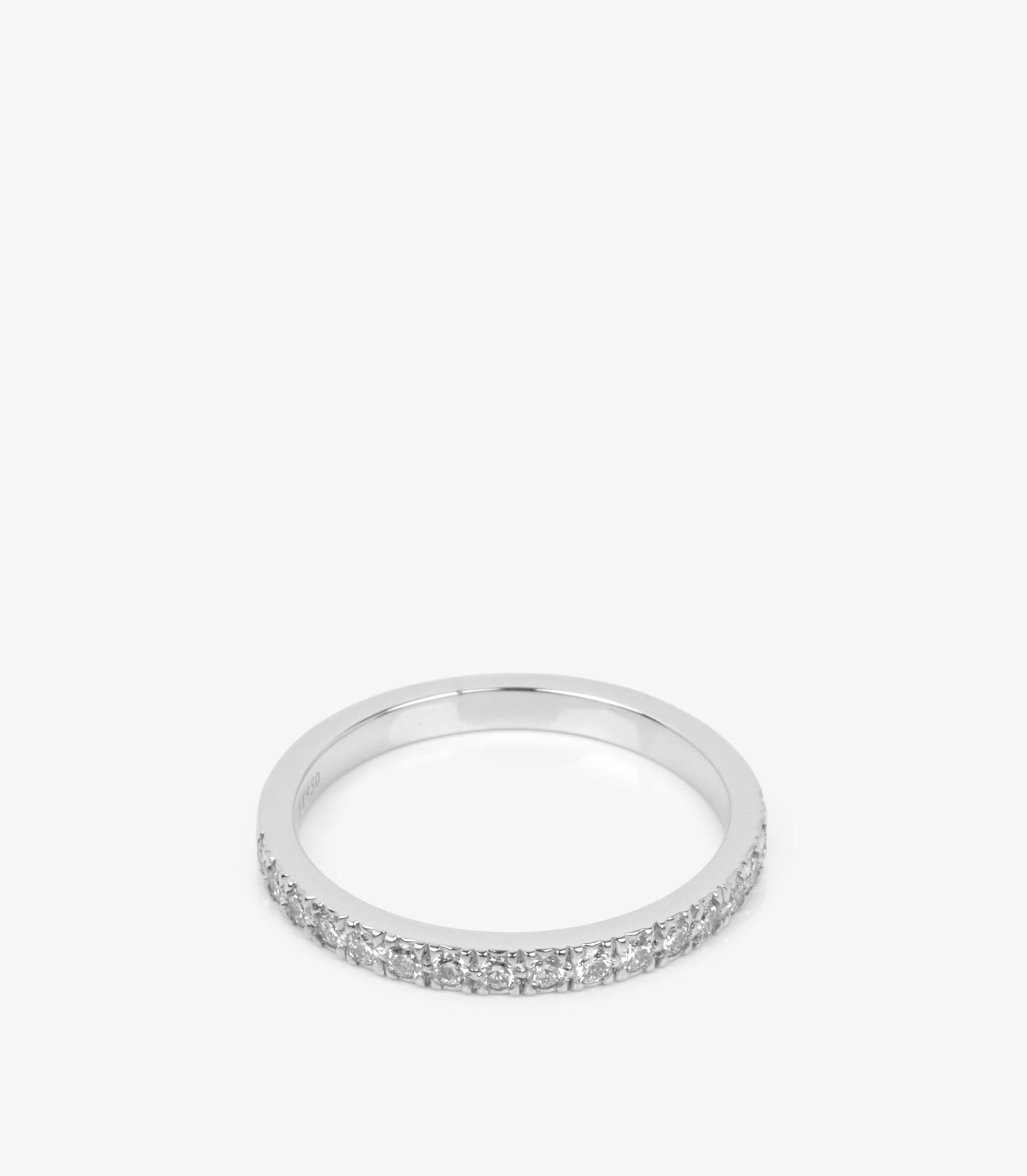 Brilliant Cut Tiffany & Co. Diamond Platinum Half Eternity Ring For Sale