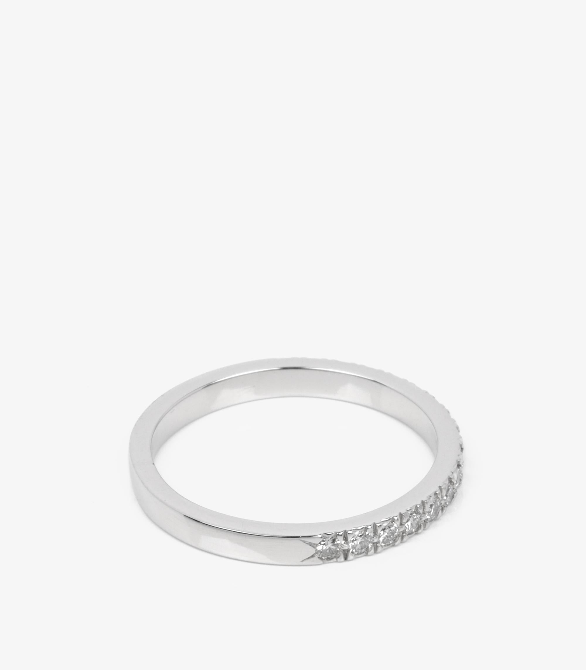 Tiffany & Co. Diamond Platinum Half Eternity Ring In Excellent Condition For Sale In Bishop's Stortford, Hertfordshire