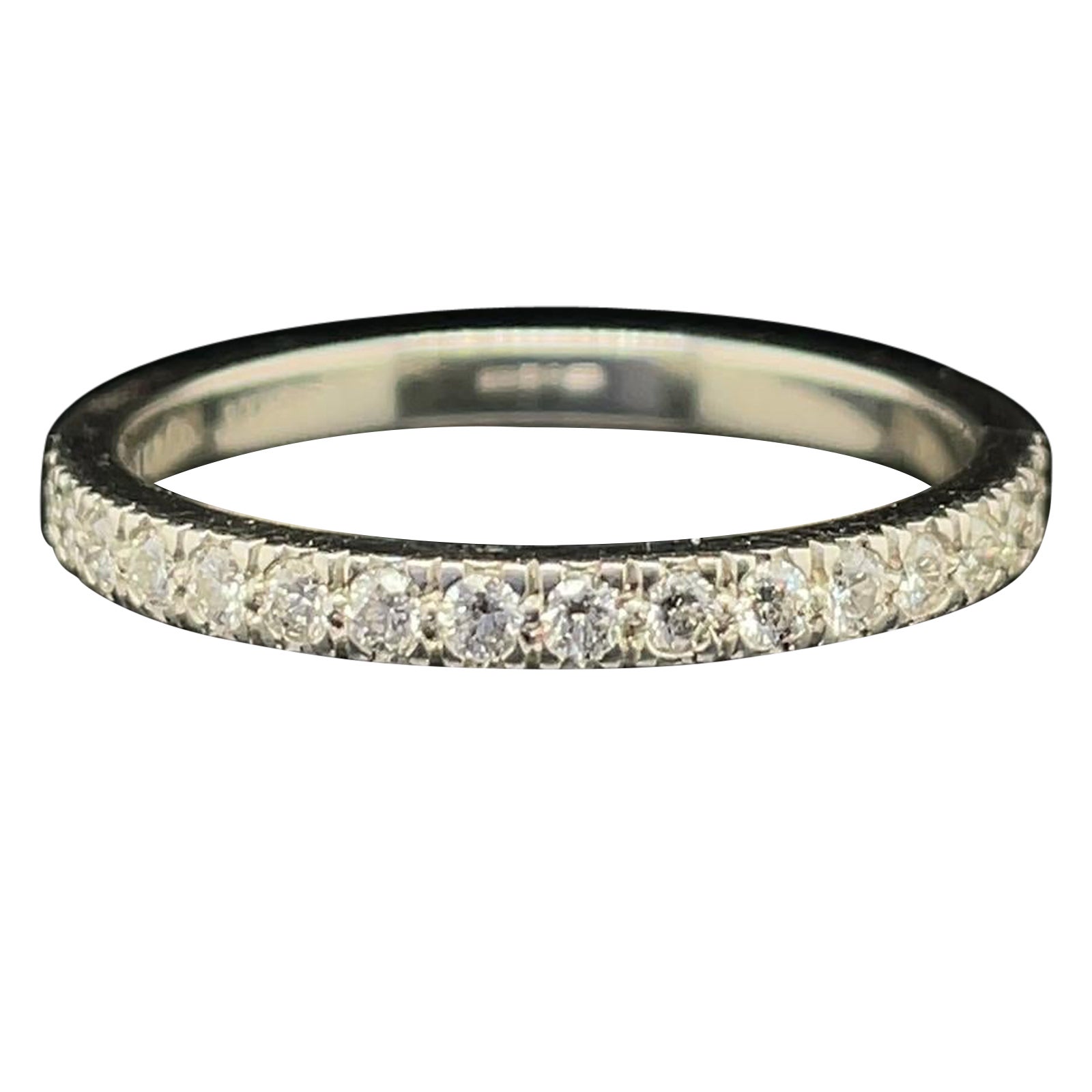 Tiffany &amp;amp; Co Bague d'éternité en platine avec demi-bague en diamants