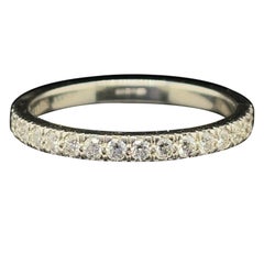 Halb-Eternity-Ring aus Platin mit Diamanten von Tiffany & Co