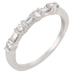 Tiffany & Co. diamond platinum half eternity wedding band