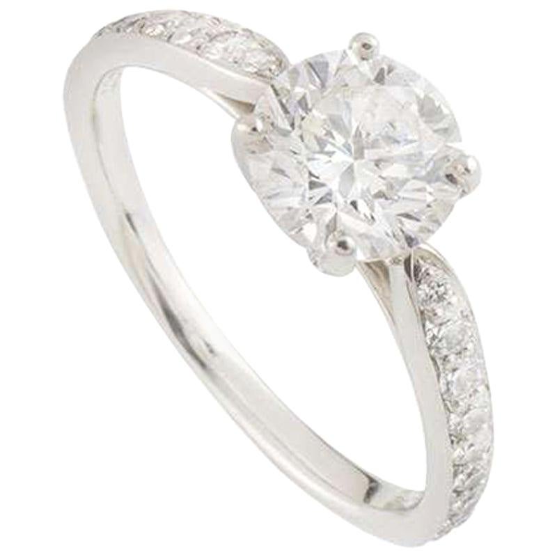 Tiffany & Co. Diamond Platinum Harmony Ring 1.05 Carat