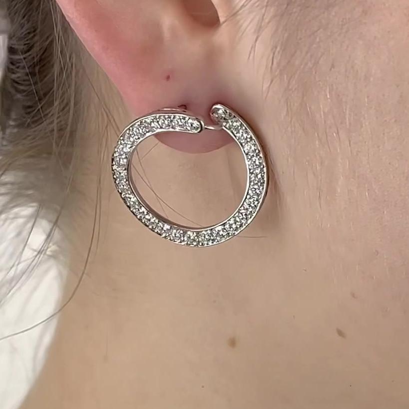 tiffany silver hoop earrings
