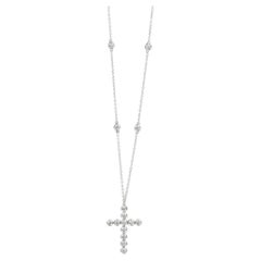 Tiffany & Co. Diamond Platinum Jazz Cross Necklace