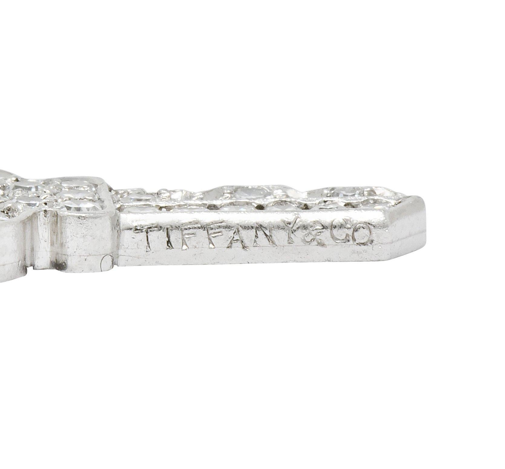 Tiffany & Co. Diamond Platinum Key Charm, circa 1950 1