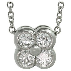 TIFFANY & CO. Collier de fleurs en dentelle en platine et diamant