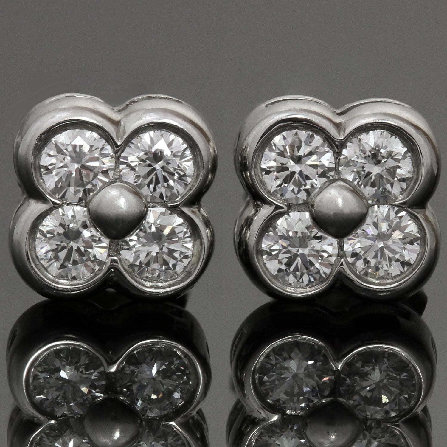 Tiffany & Co. Diamant-Platin-Spitze-Blumen-Ohrstecker 2