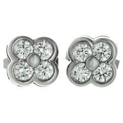 Tiffany & Co. Diamond Platinum Lace Flower Stud Earrings