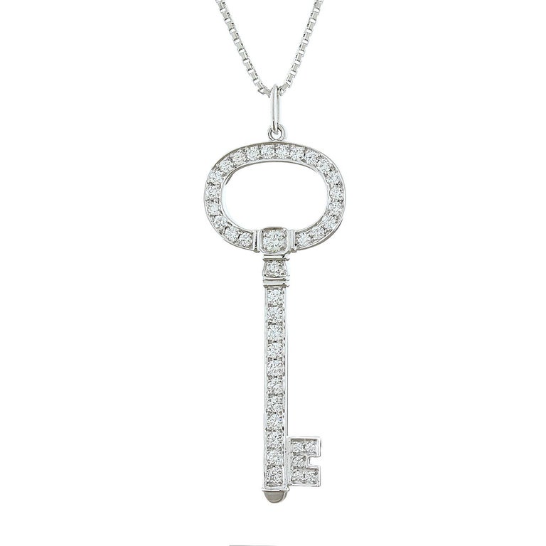 Tiffany & Co. Diamond Key Pendant in Platinum