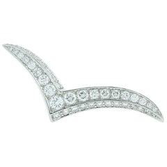Tiffany & Co. Diamond Platinum Seagull Brooch