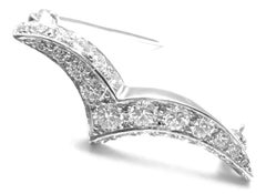 Tiffany & Co. Diamond Platinum Seagull Brooch Pin