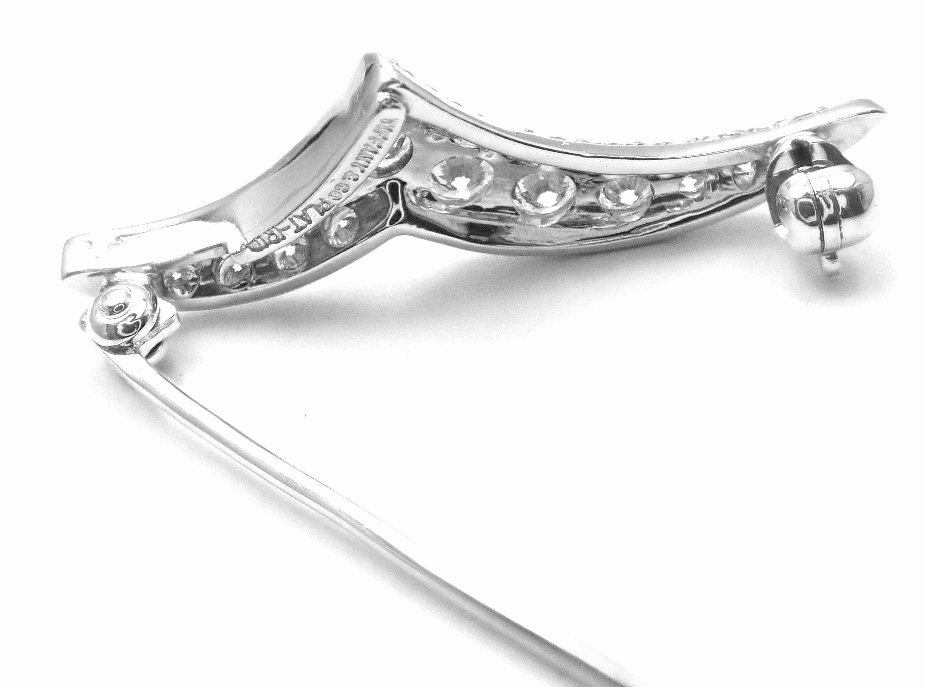Brilliant Cut Tiffany & Co. Diamond Platinum Seagull Brooch Pin
