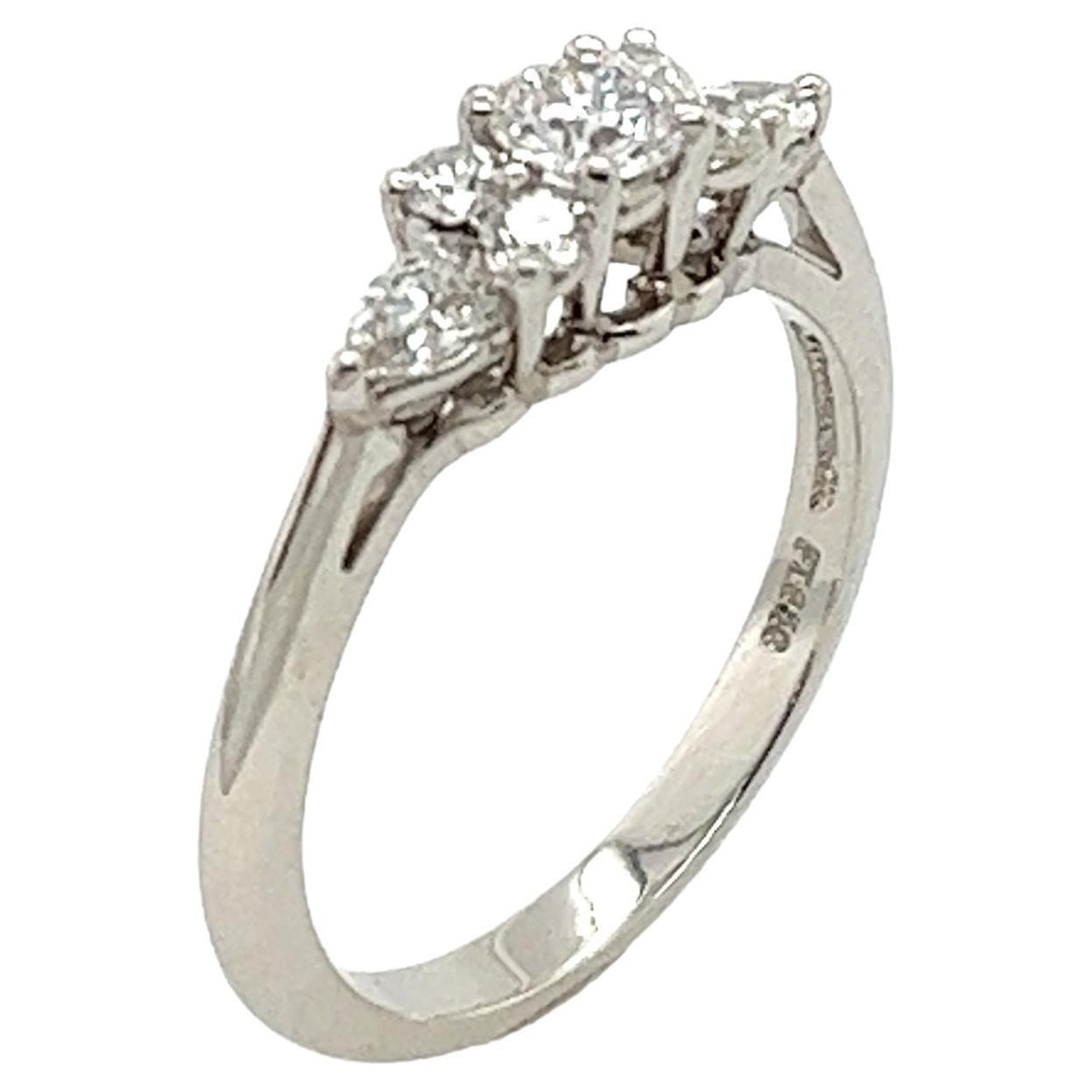 Tiffany & Co. Diamond Platinum Seven Stone Ring For Sale