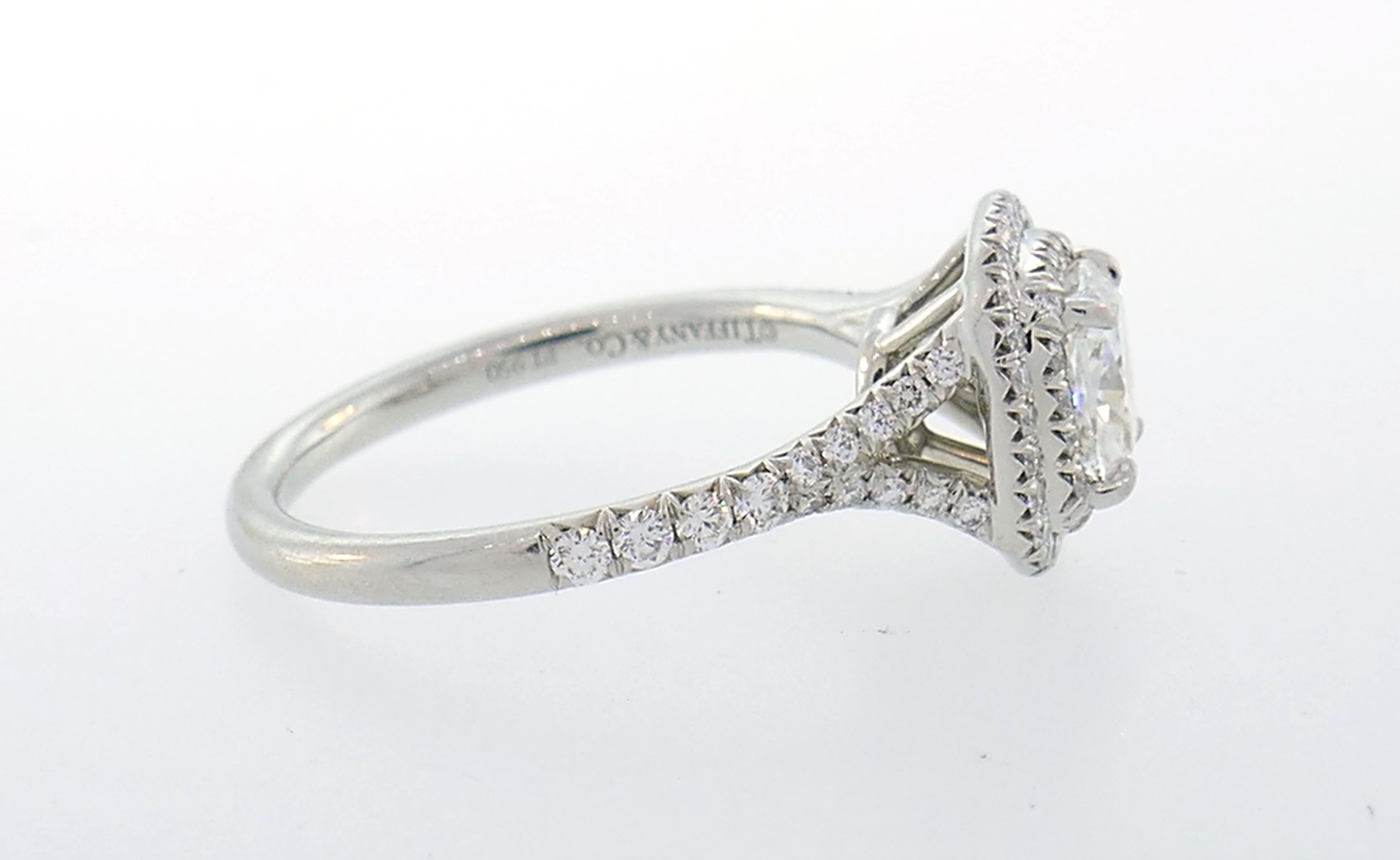 Women's Tiffany & Co. Diamond Platinum Soleste Ring and Wedding Band