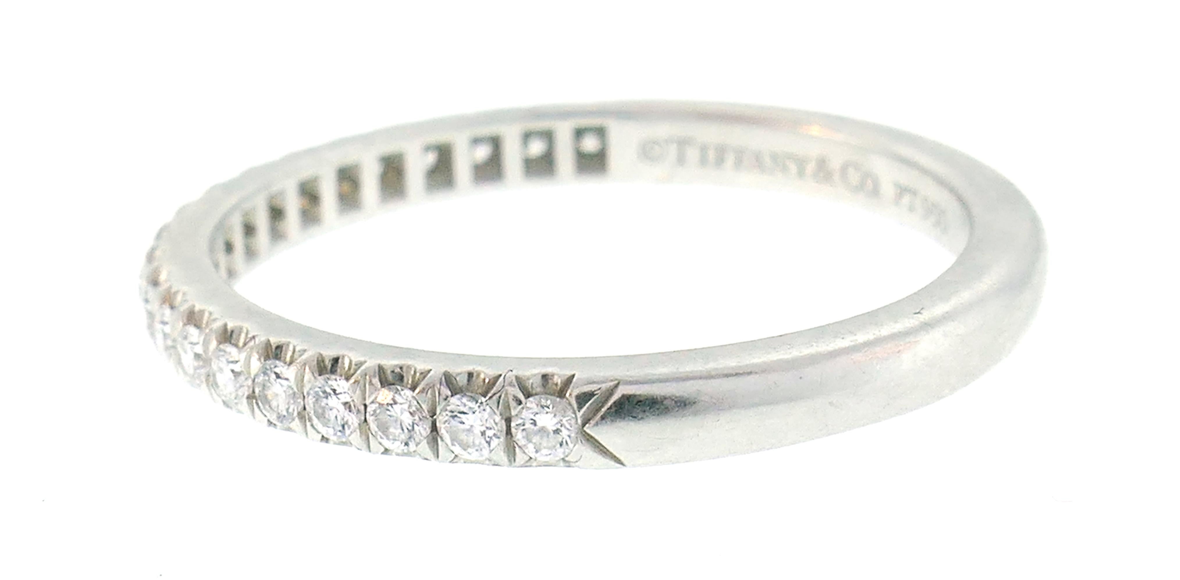 Tiffany & Co. Diamond Platinum Soleste Ring and Wedding Band 3