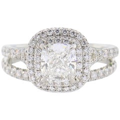 Tiffany & Co. Diamond Platinum Soleste Ring and Wedding Band