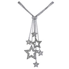 Tiffany & Co. Diamond Platinum Stars Pendant Necklace