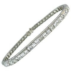 Tiffany
Co. Diamond Platinum Tennis Line Bracelet, 1950s