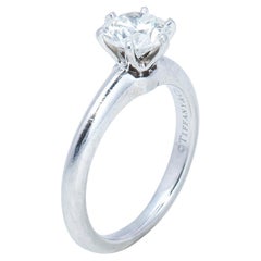 Tiffany & Co. Diamond Platinum The Tiffany Setting Engagement Ring Size 50