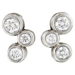 Tiffany & Co. Diamond Platinum Tiffany Bubble Stud Earrings